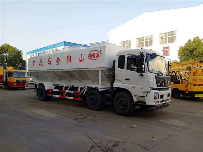 程力东风天锦小三轴30方散装饲料车