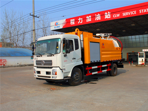 东风天锦13方清洗吸污车
