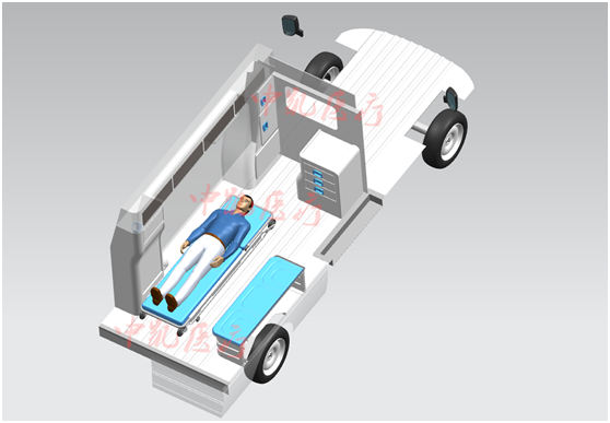 福特全顺V348长轴高顶救护车