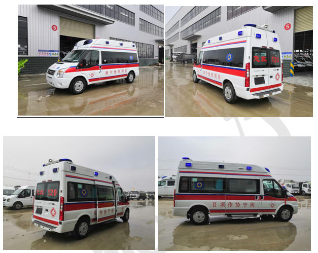 福特全顺V348长轴高顶救护车