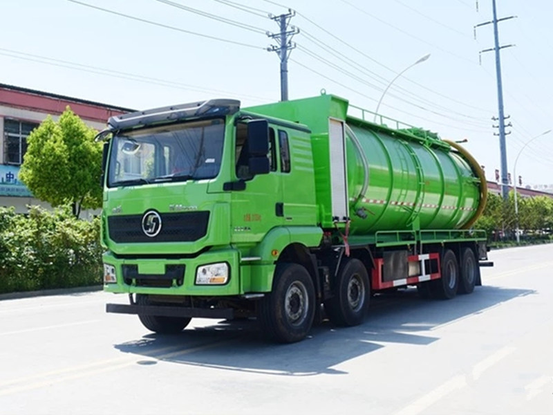 国六陕汽德龙前四后八32方清洗吸污车